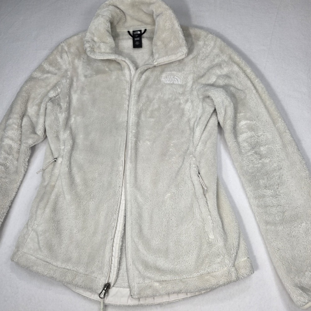 The North Face Osito Fleece Jacket Womens X-Small Cream Good Full Zip Soft Plush